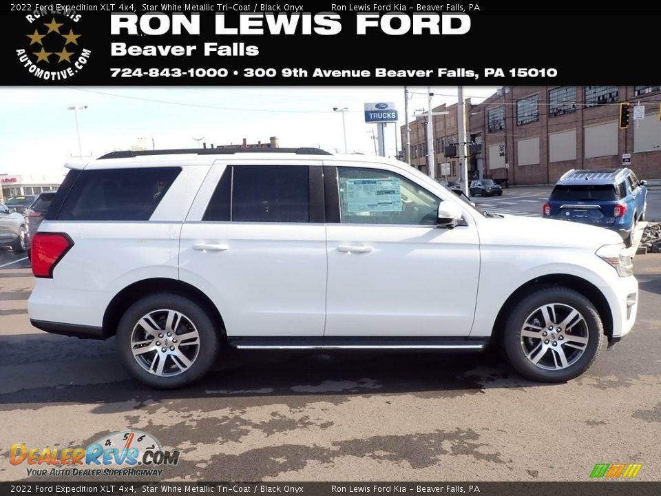 2022 Ford Expedition XLT 4x4 Star White Metallic Tri-Coat / Black Onyx Photo #1