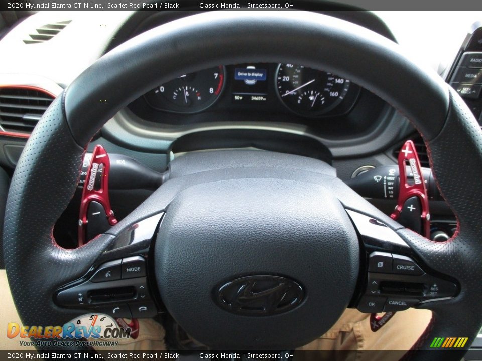 2020 Hyundai Elantra GT N Line Scarlet Red Pearl / Black Photo #32