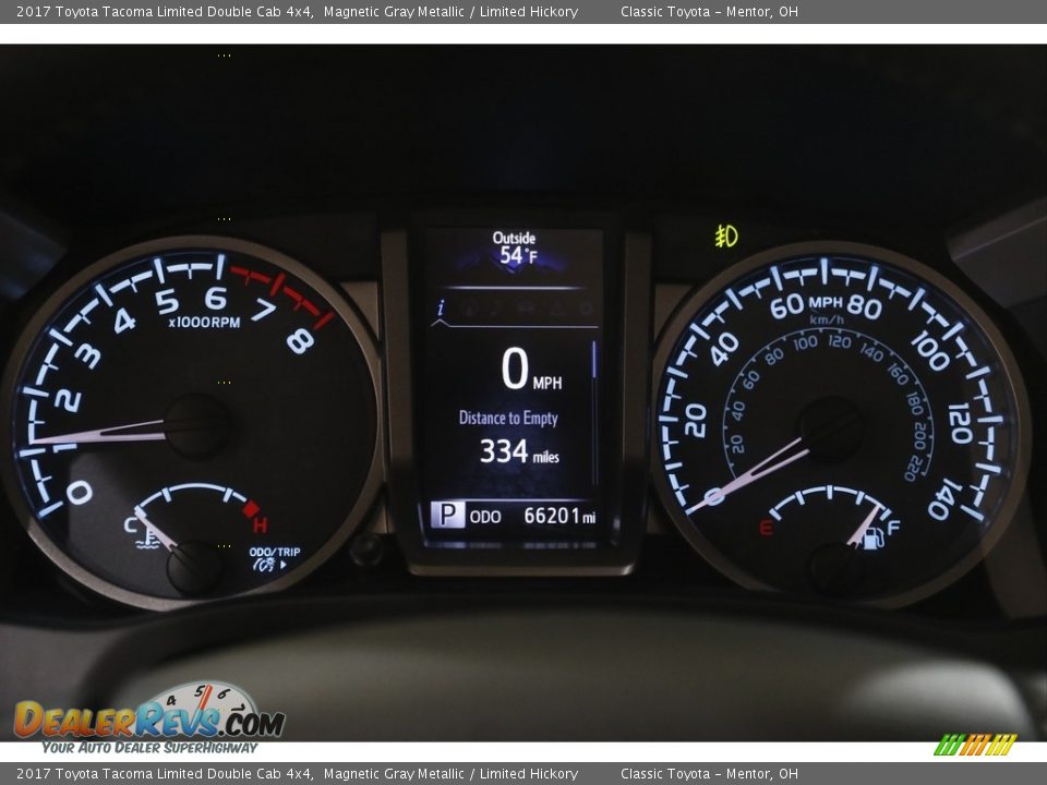 2017 Toyota Tacoma Limited Double Cab 4x4 Gauges Photo #8