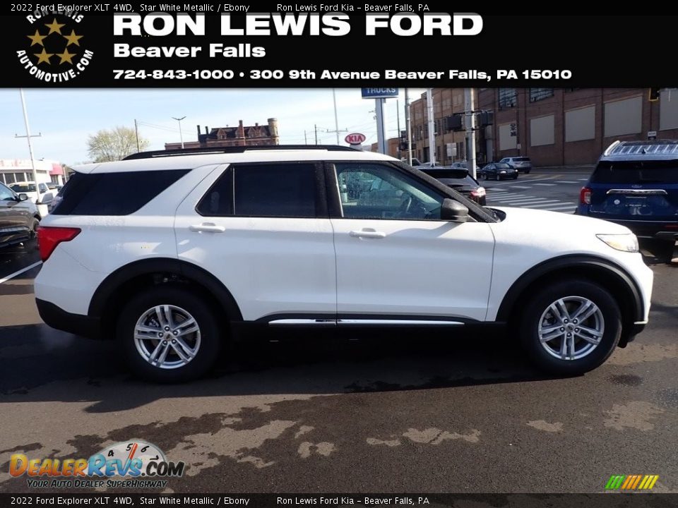 2022 Ford Explorer XLT 4WD Star White Metallic / Ebony Photo #1