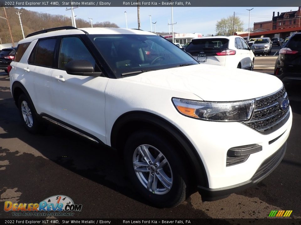 2022 Ford Explorer XLT 4WD Star White Metallic / Ebony Photo #2