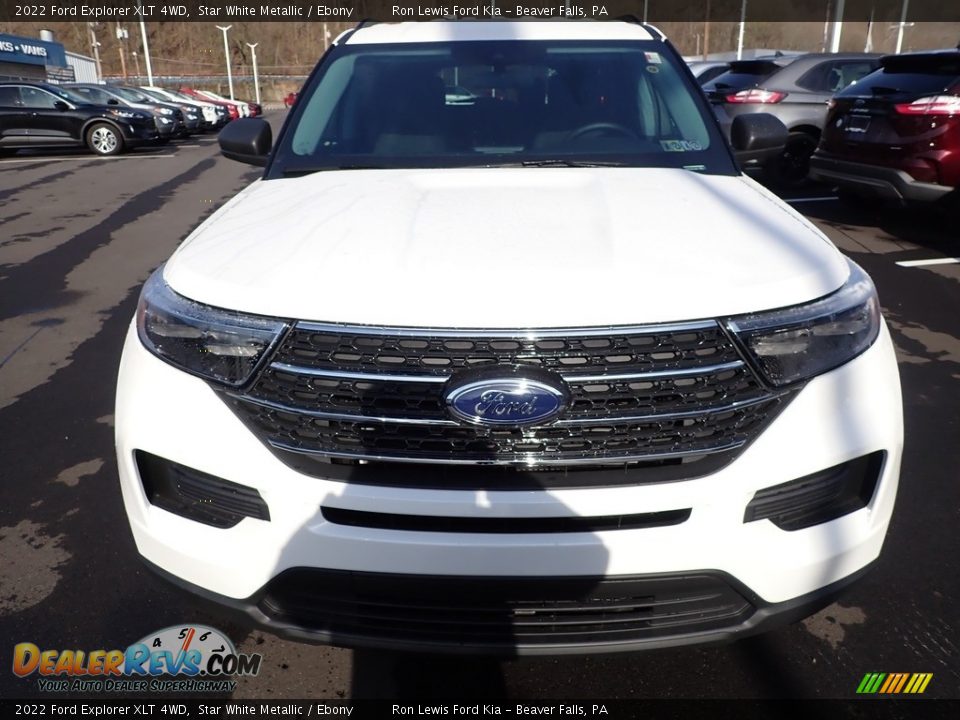 2022 Ford Explorer XLT 4WD Star White Metallic / Ebony Photo #3