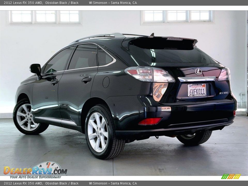 2012 Lexus RX 350 AWD Obsidian Black / Black Photo #10