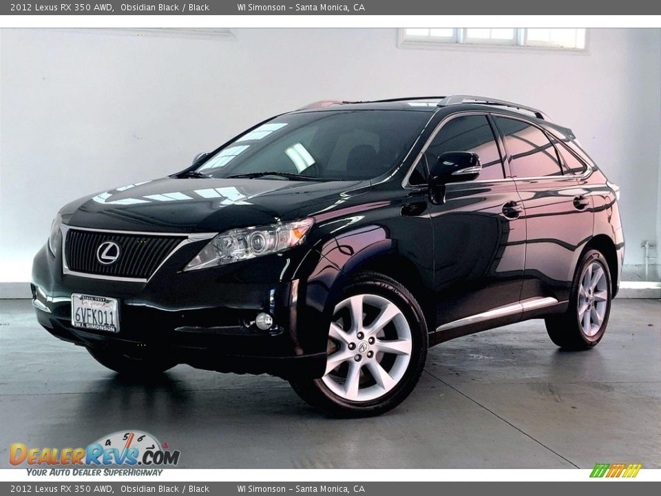 2012 Lexus RX 350 AWD Obsidian Black / Black Photo #12