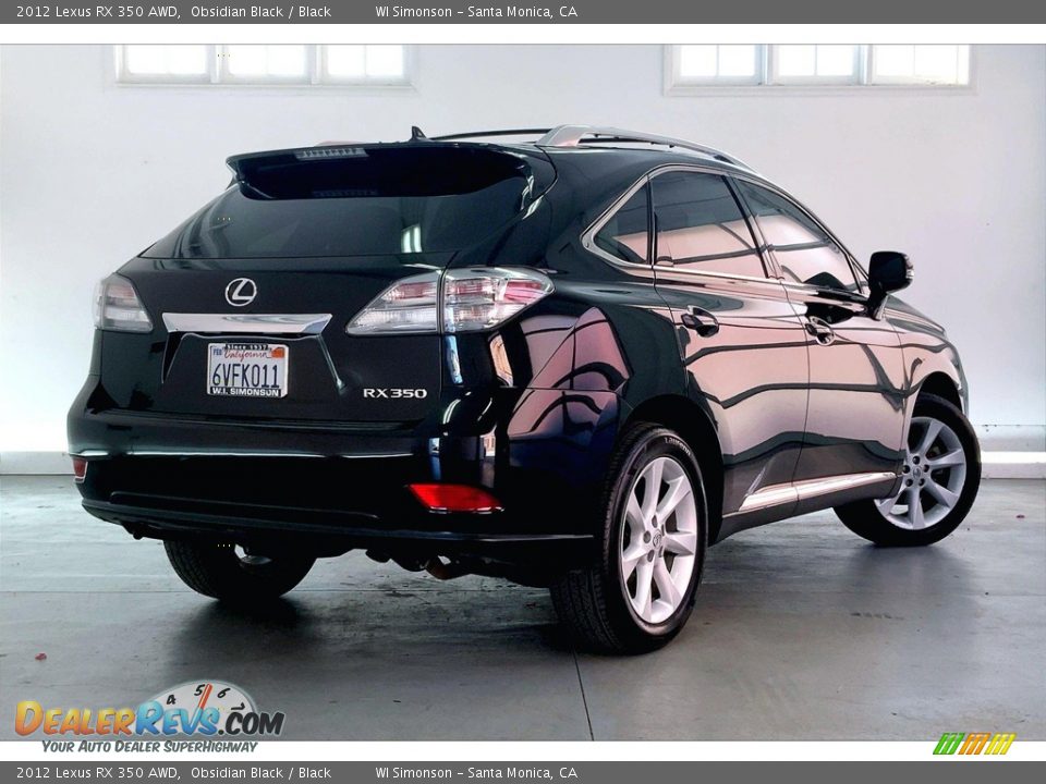 2012 Lexus RX 350 AWD Obsidian Black / Black Photo #13