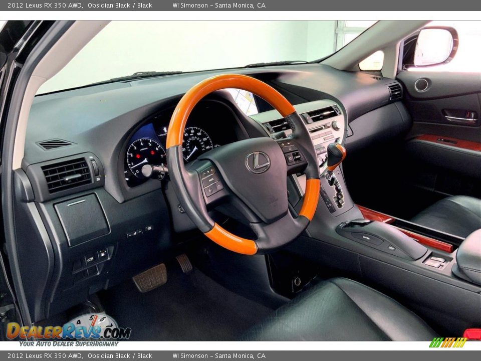 2012 Lexus RX 350 AWD Obsidian Black / Black Photo #14