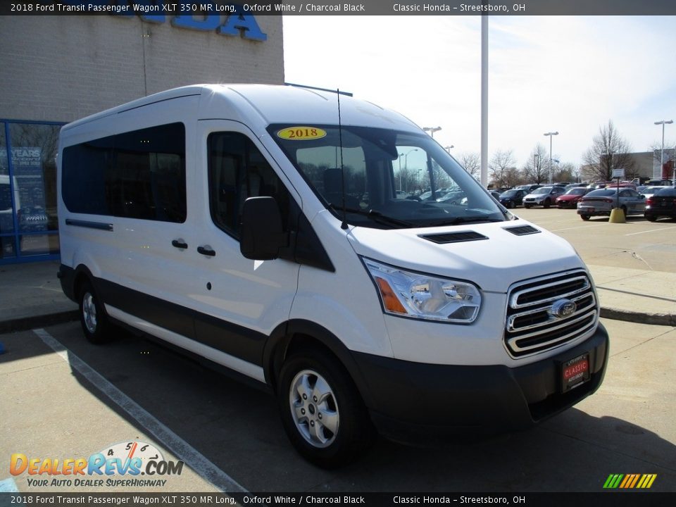 2018 Ford Transit Passenger Wagon XLT 350 MR Long Oxford White / Charcoal Black Photo #3