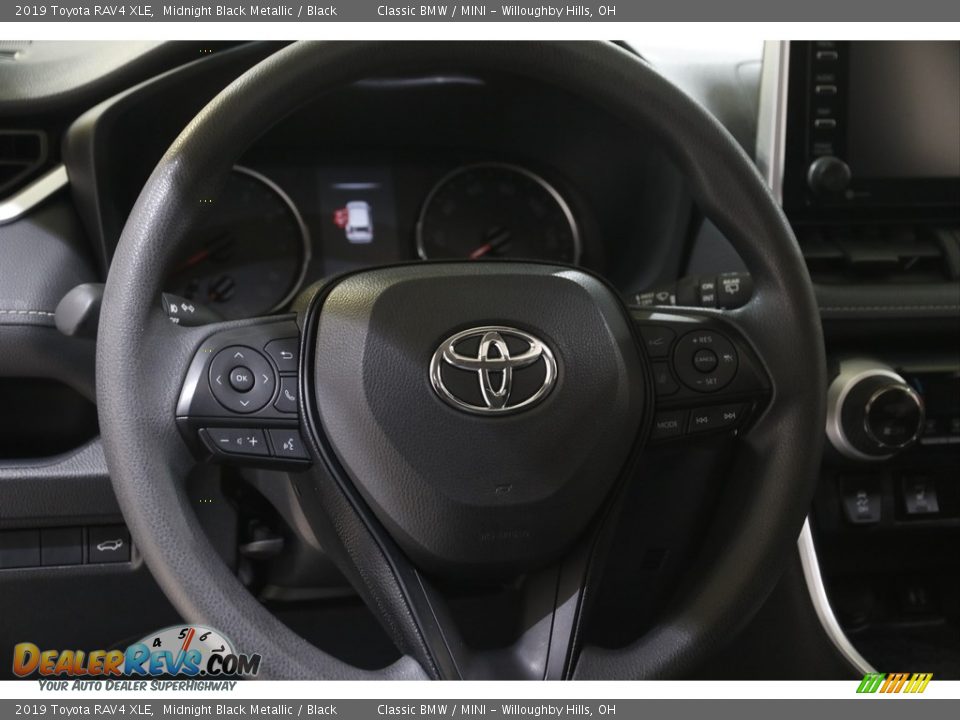 2019 Toyota RAV4 XLE Midnight Black Metallic / Black Photo #7