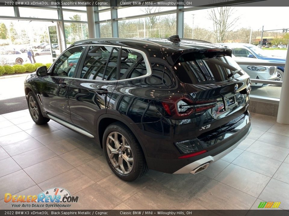 2022 BMW X3 xDrive30i Black Sapphire Metallic / Cognac Photo #2