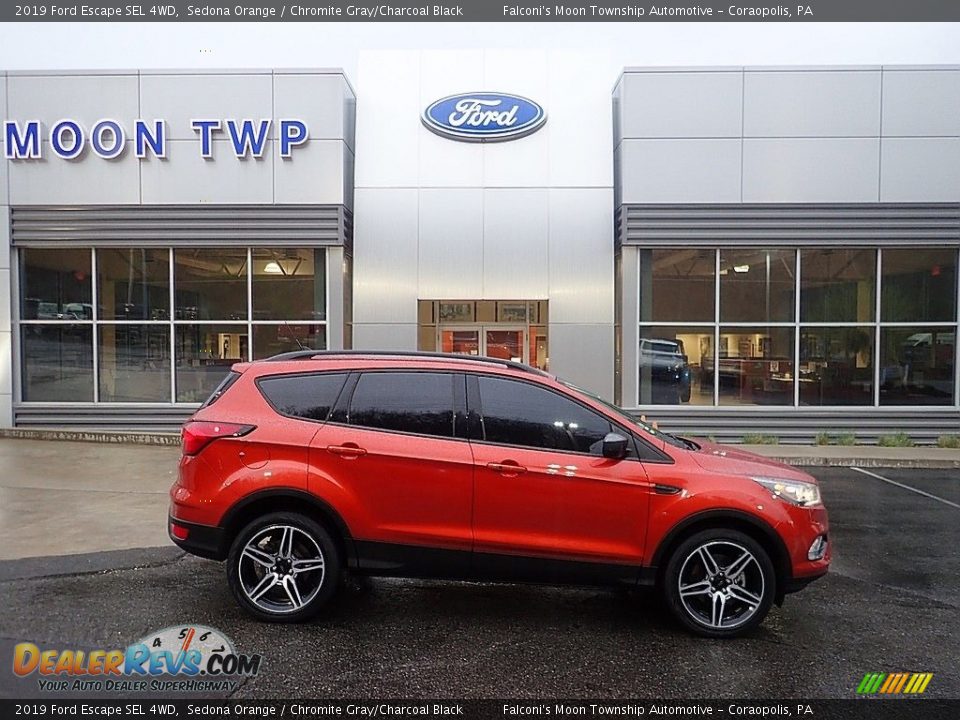 2019 Ford Escape SEL 4WD Sedona Orange / Chromite Gray/Charcoal Black Photo #1