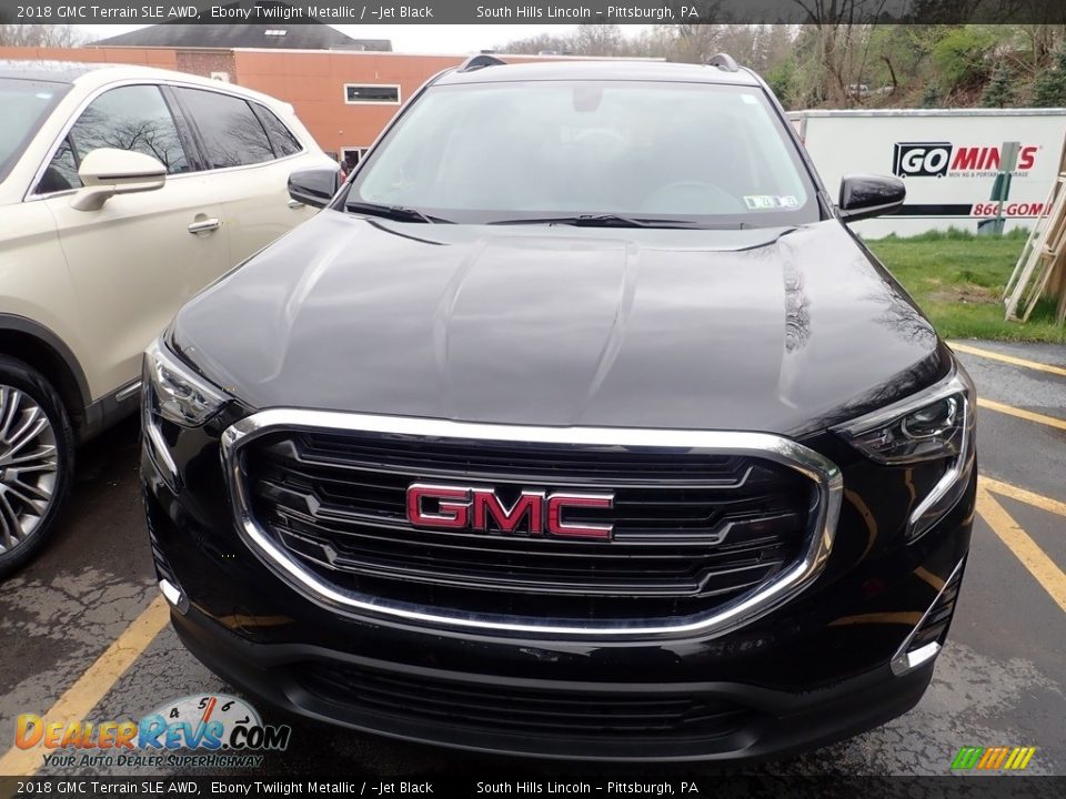 2018 GMC Terrain SLE AWD Ebony Twilight Metallic / ­Jet Black Photo #3