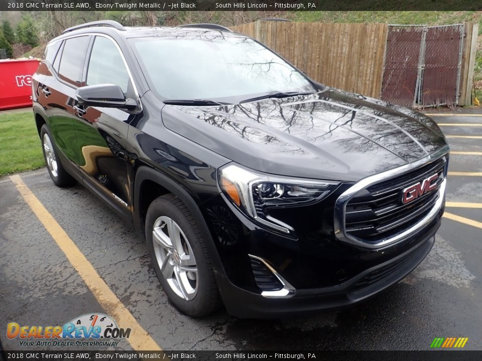 2018 GMC Terrain SLE AWD Ebony Twilight Metallic / ­Jet Black Photo #4