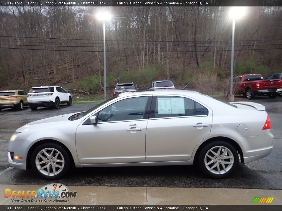 2012 Ford Fusion SEL Ingot Silver Metallic / Charcoal Black Photo #5