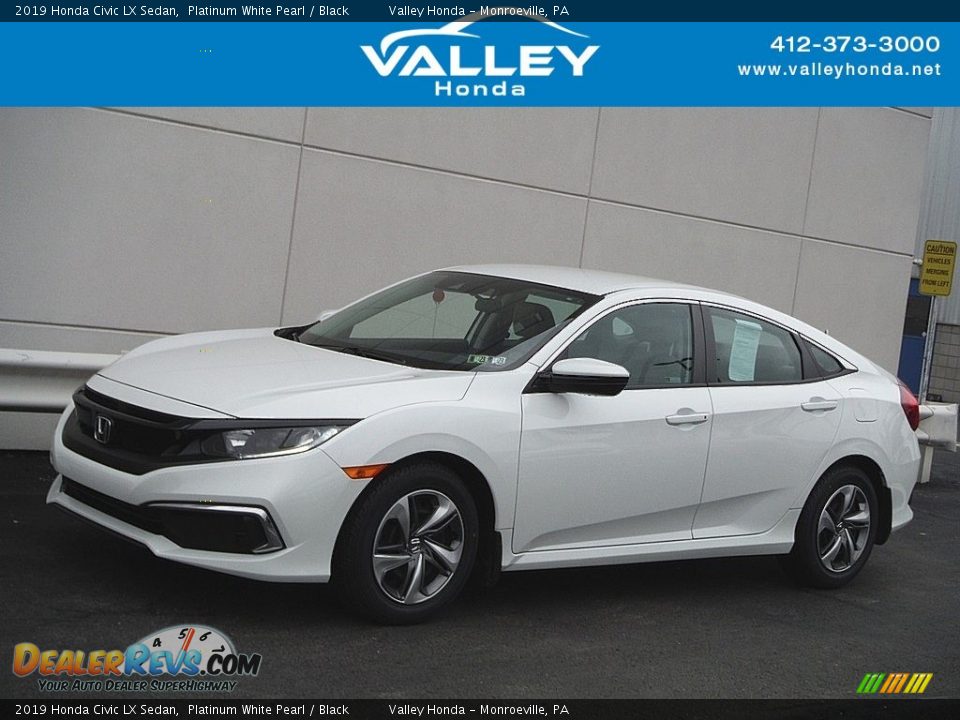 2019 Honda Civic LX Sedan Platinum White Pearl / Black Photo #1