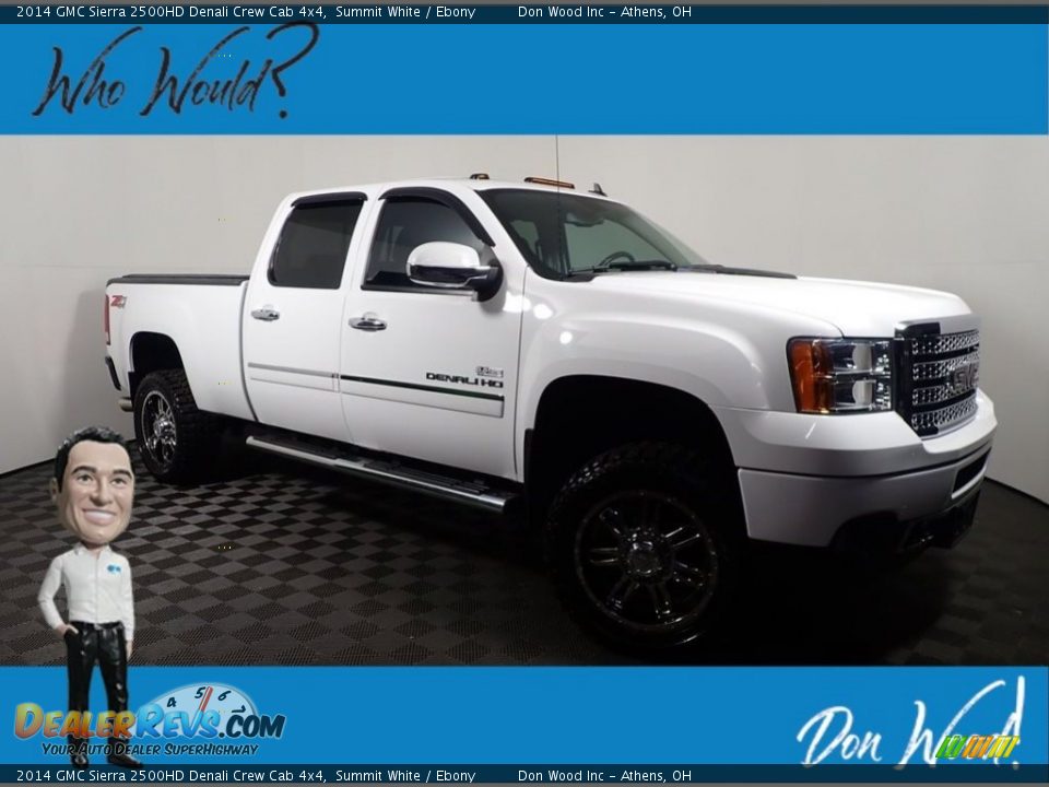 2014 GMC Sierra 2500HD Denali Crew Cab 4x4 Summit White / Ebony Photo #1