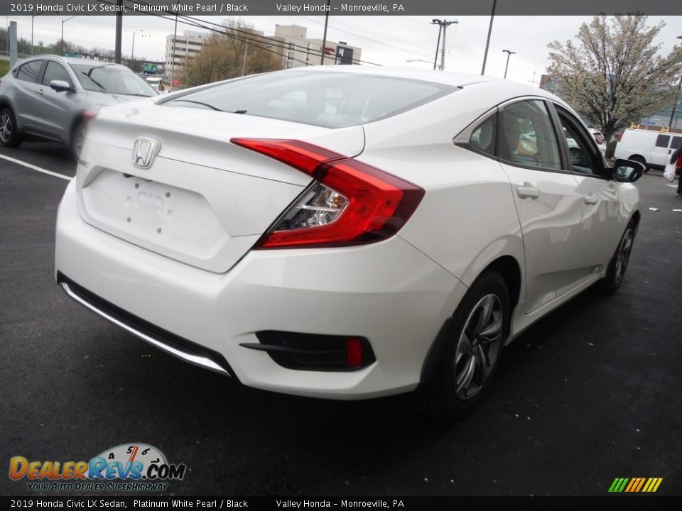 2019 Honda Civic LX Sedan Platinum White Pearl / Black Photo #6