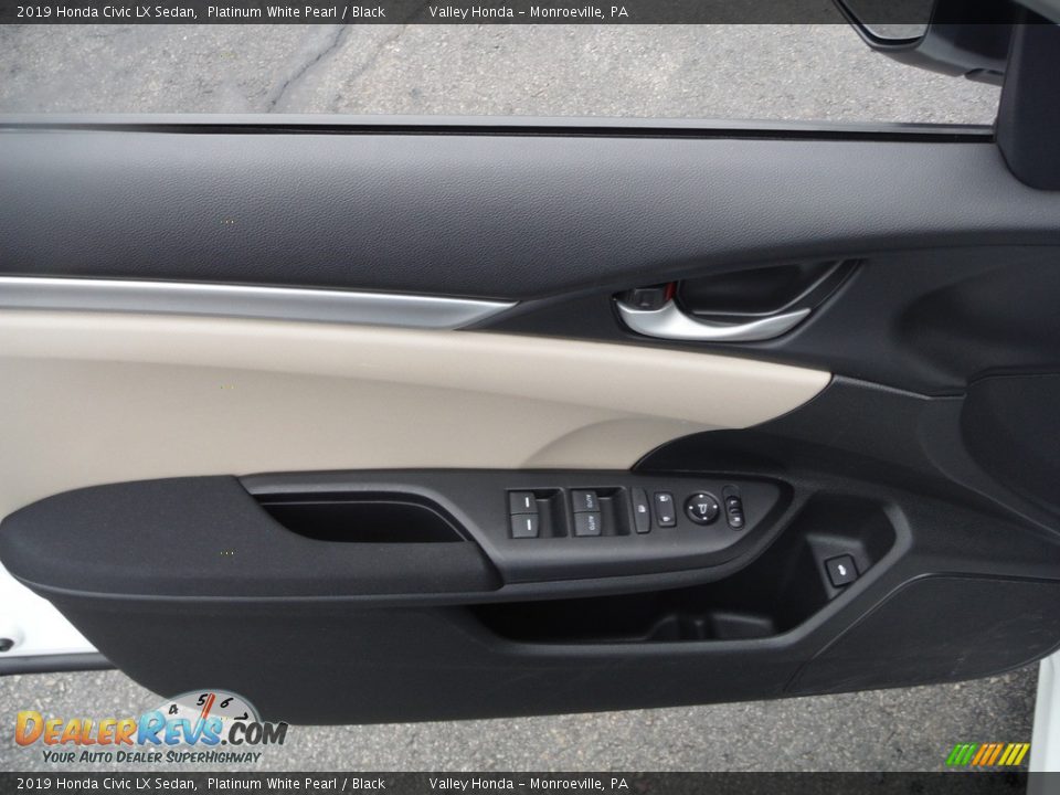 2019 Honda Civic LX Sedan Platinum White Pearl / Black Photo #10