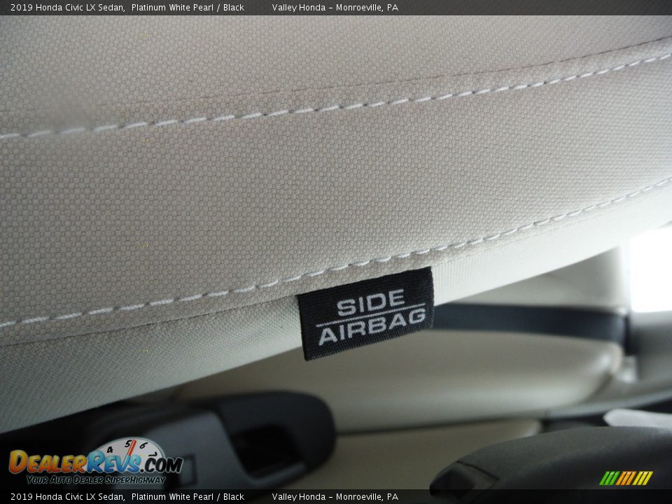 2019 Honda Civic LX Sedan Platinum White Pearl / Black Photo #12