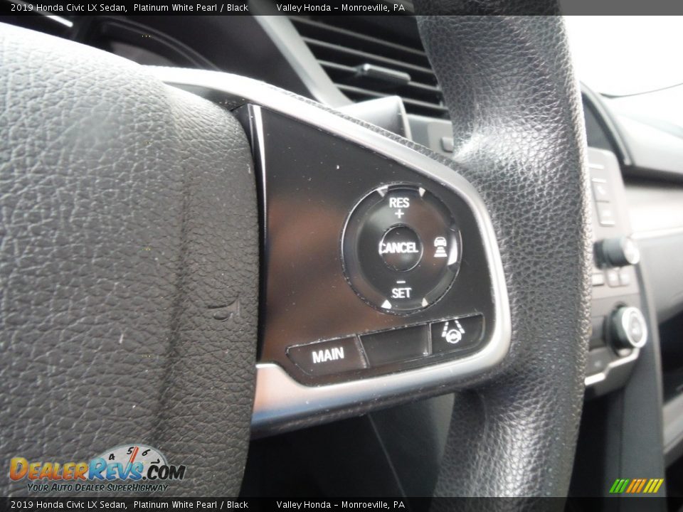2019 Honda Civic LX Sedan Platinum White Pearl / Black Photo #21