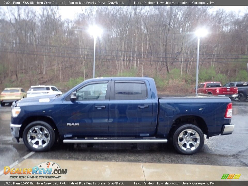 2021 Ram 1500 Big Horn Crew Cab 4x4 Patriot Blue Pearl / Diesel Gray/Black Photo #5