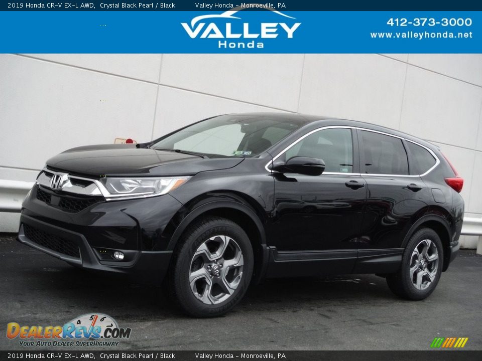 2019 Honda CR-V EX-L AWD Crystal Black Pearl / Black Photo #1