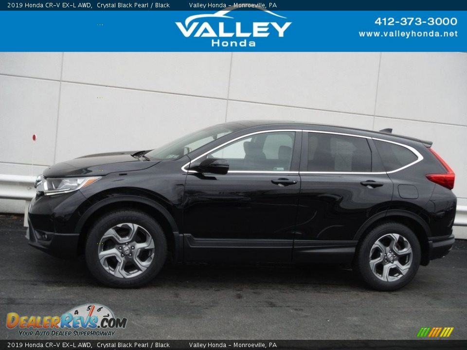2019 Honda CR-V EX-L AWD Crystal Black Pearl / Black Photo #2