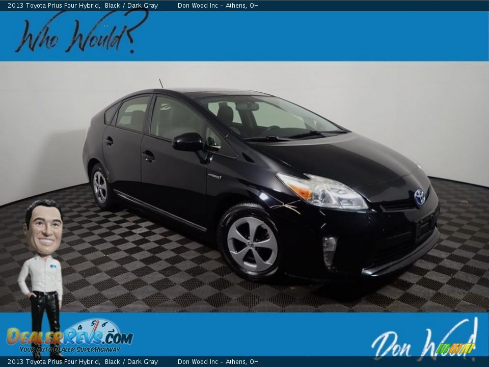 2013 Toyota Prius Four Hybrid Black / Dark Gray Photo #1