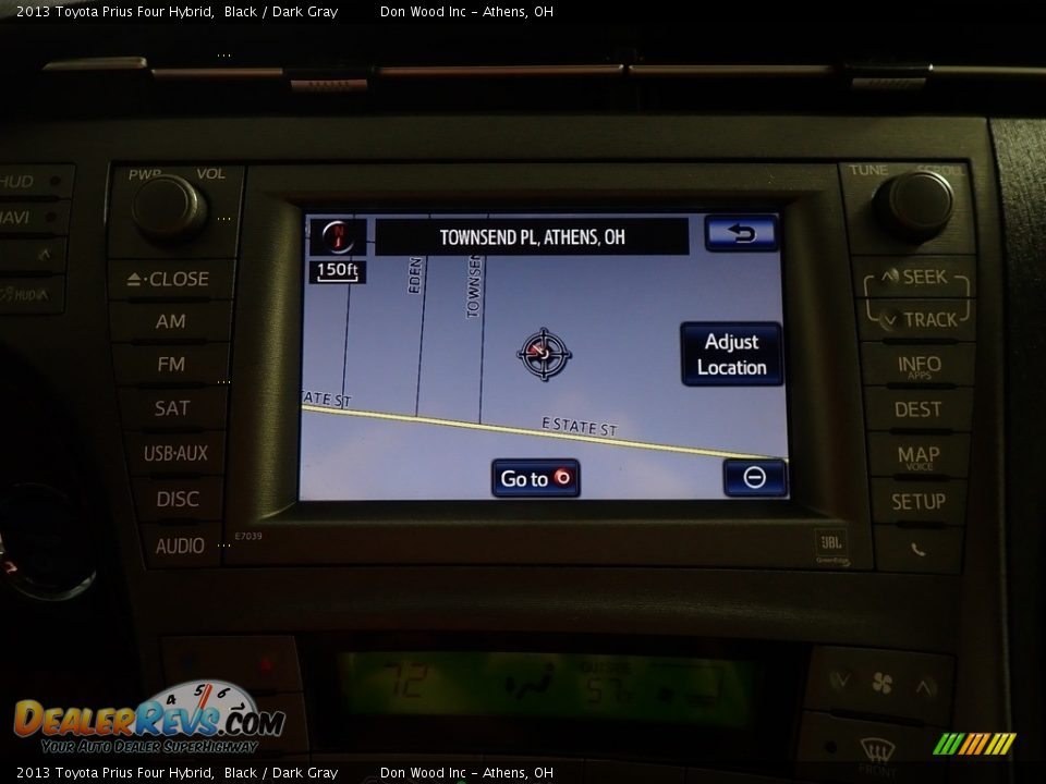 2013 Toyota Prius Four Hybrid Black / Dark Gray Photo #3