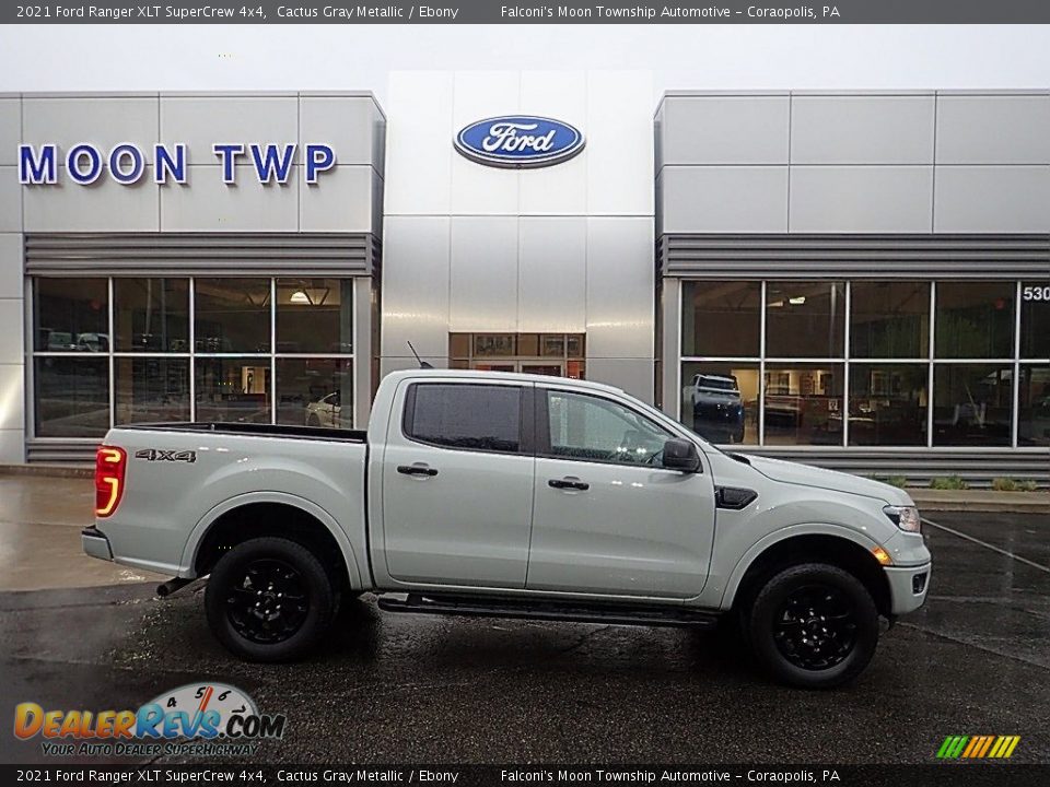 2021 Ford Ranger XLT SuperCrew 4x4 Cactus Gray Metallic / Ebony Photo #1