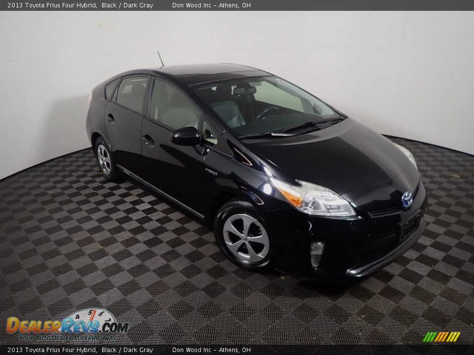 2013 Toyota Prius Four Hybrid Black / Dark Gray Photo #4