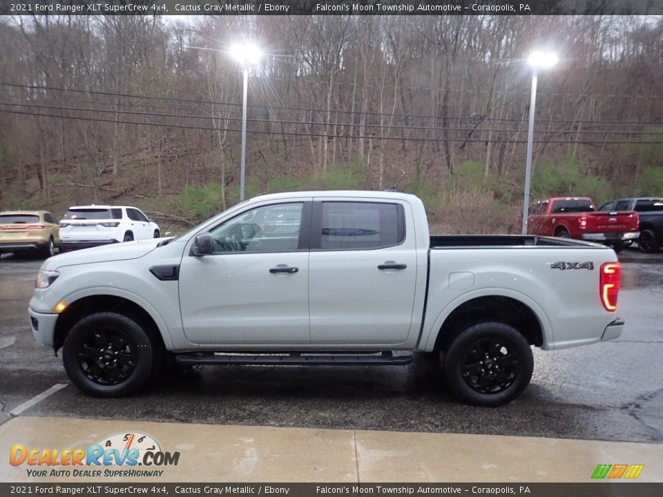 2021 Ford Ranger XLT SuperCrew 4x4 Cactus Gray Metallic / Ebony Photo #5