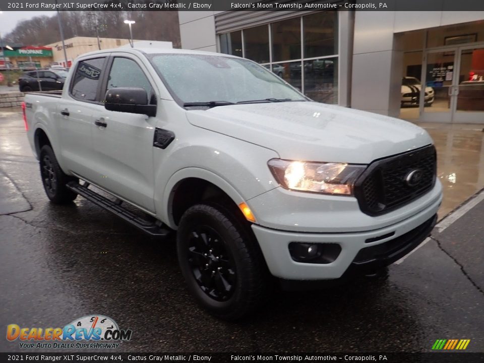 2021 Ford Ranger XLT SuperCrew 4x4 Cactus Gray Metallic / Ebony Photo #8