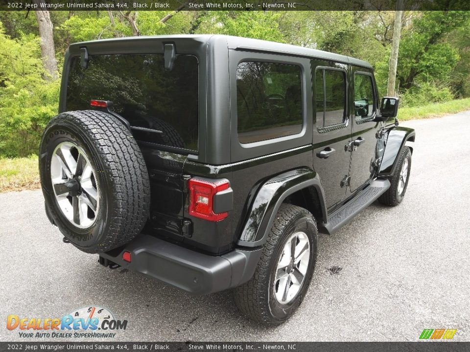 2022 Jeep Wrangler Unlimited Sahara 4x4 Black / Black Photo #6