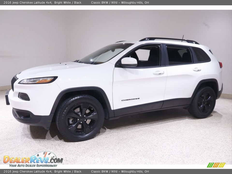 2016 Jeep Cherokee Latitude 4x4 Bright White / Black Photo #3