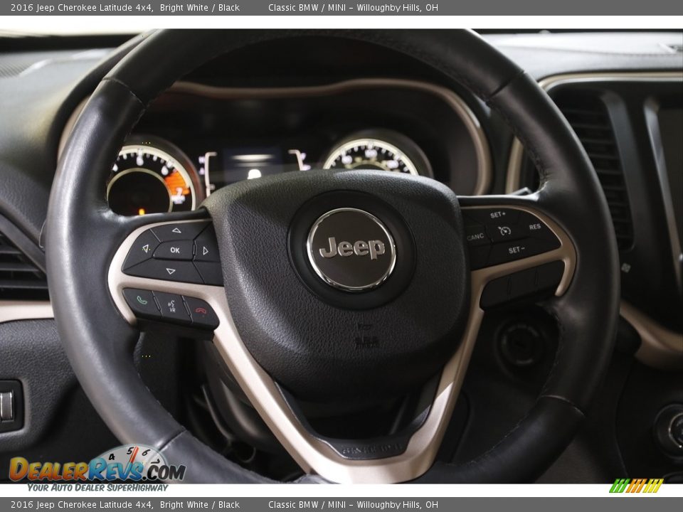 2016 Jeep Cherokee Latitude 4x4 Bright White / Black Photo #7