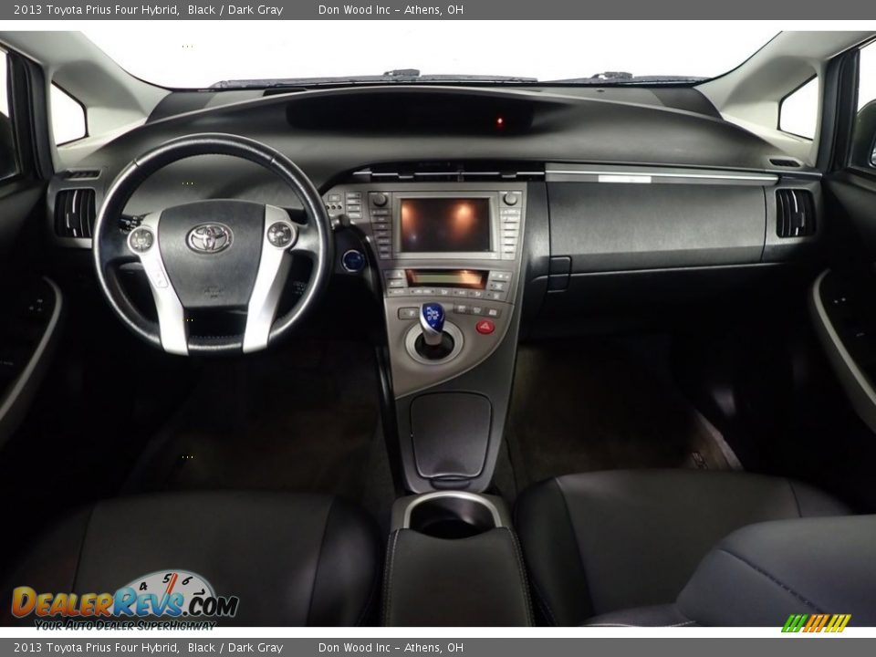 2013 Toyota Prius Four Hybrid Black / Dark Gray Photo #25