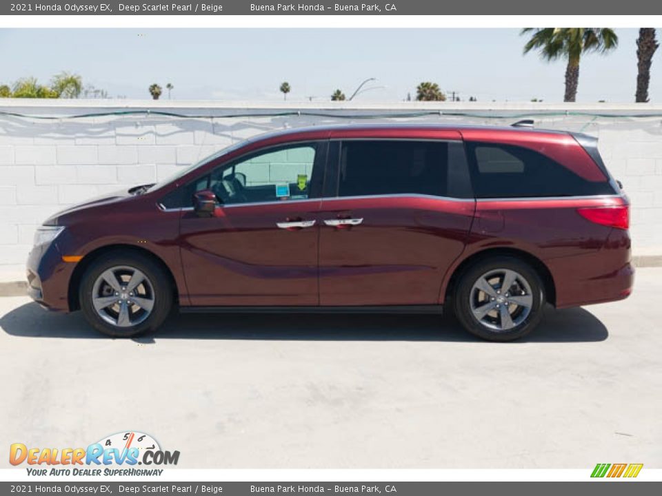 2021 Honda Odyssey EX Deep Scarlet Pearl / Beige Photo #8