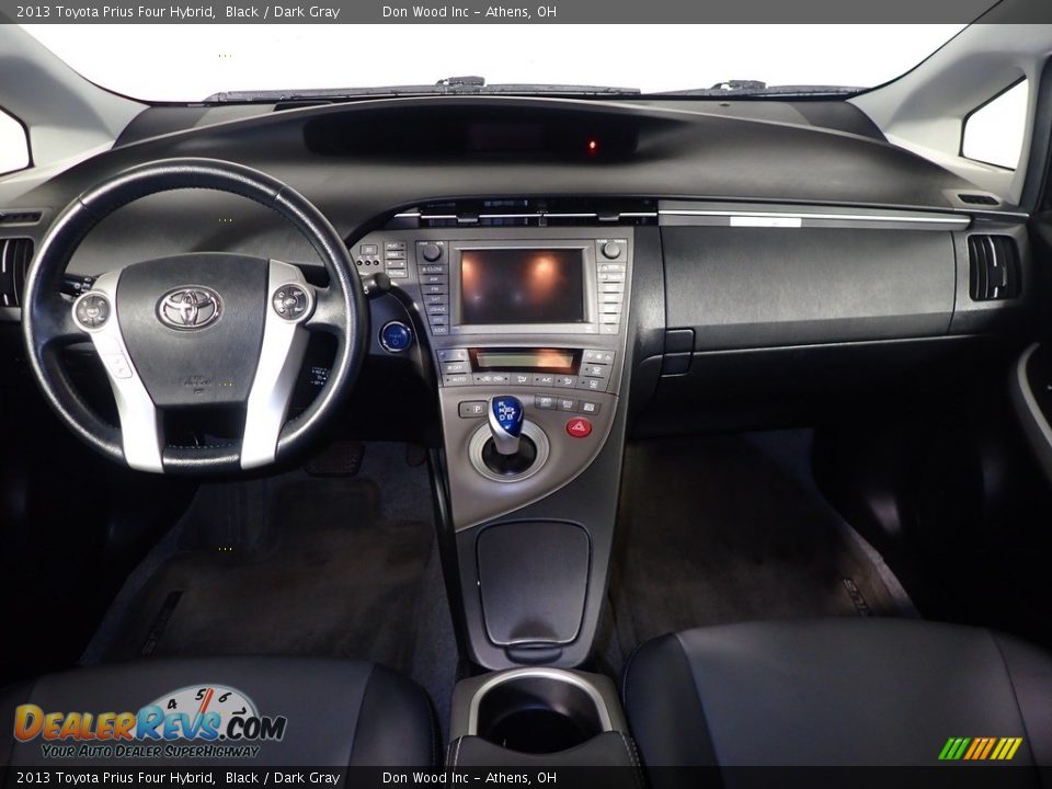 2013 Toyota Prius Four Hybrid Black / Dark Gray Photo #26