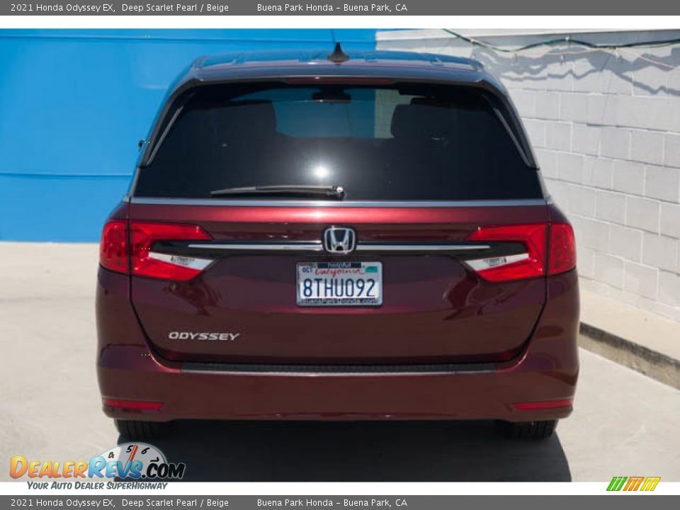 2021 Honda Odyssey EX Deep Scarlet Pearl / Beige Photo #9