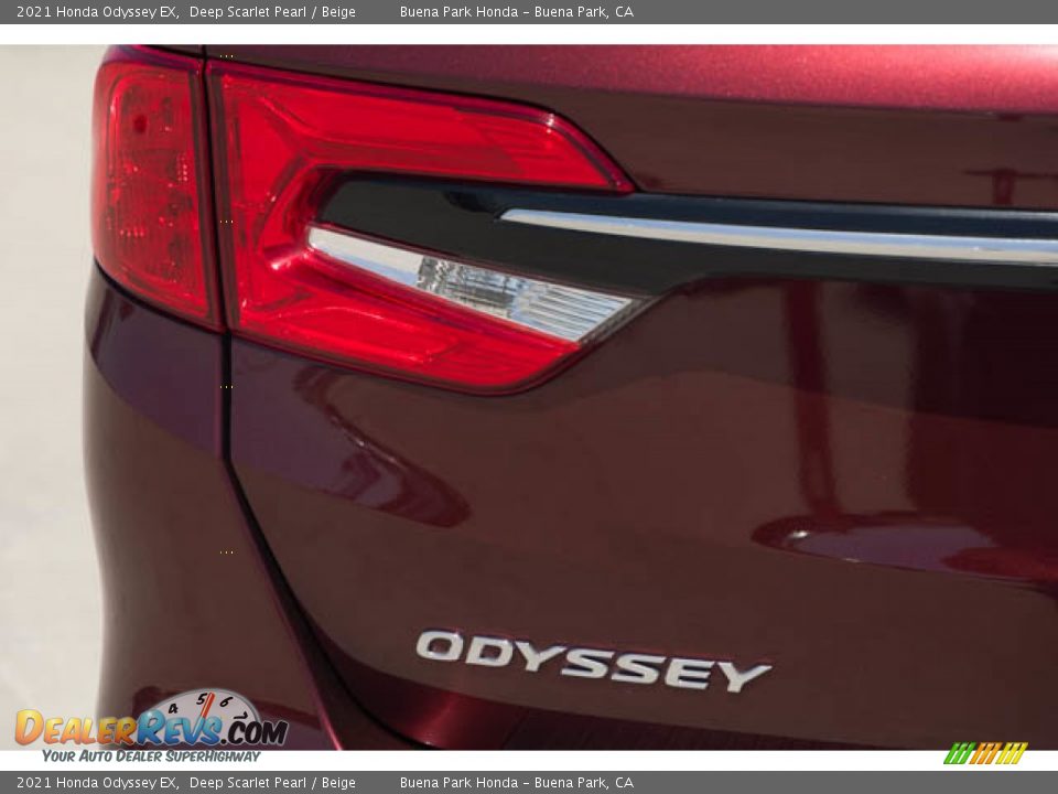 2021 Honda Odyssey EX Deep Scarlet Pearl / Beige Photo #10
