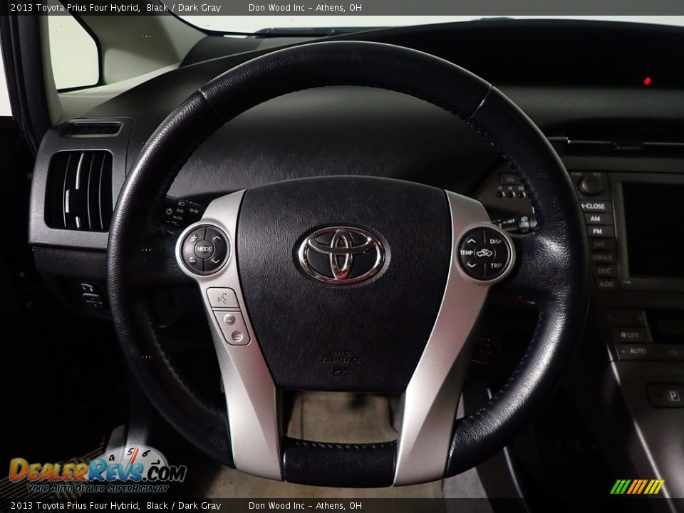 2013 Toyota Prius Four Hybrid Black / Dark Gray Photo #28