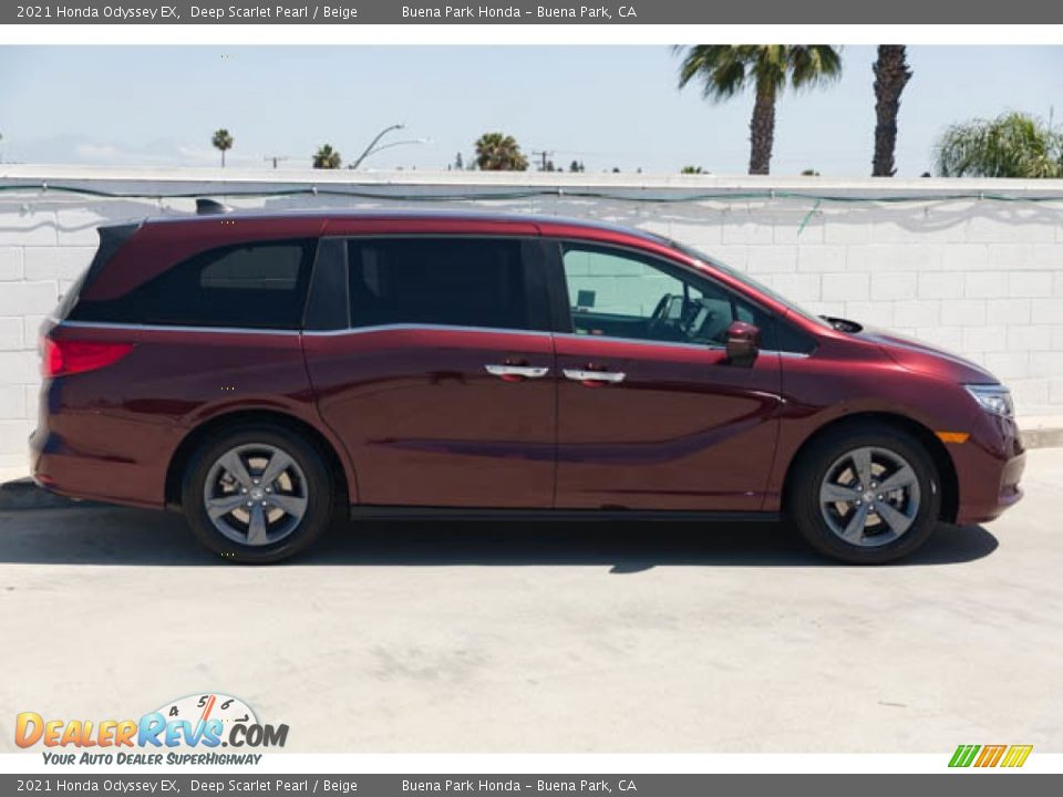 2021 Honda Odyssey EX Deep Scarlet Pearl / Beige Photo #12