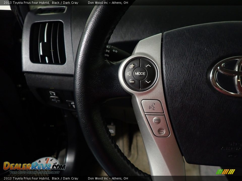 2013 Toyota Prius Four Hybrid Black / Dark Gray Photo #30