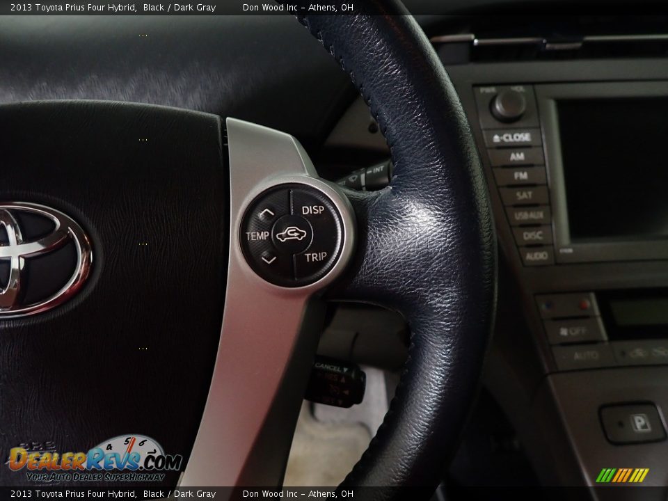 2013 Toyota Prius Four Hybrid Black / Dark Gray Photo #31
