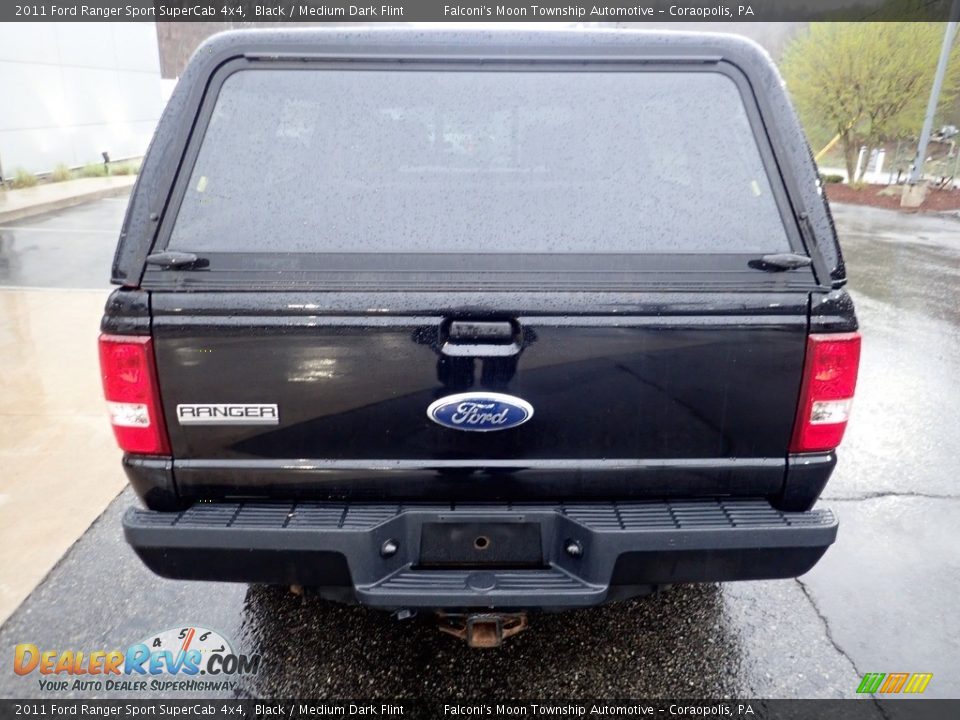 2011 Ford Ranger Sport SuperCab 4x4 Black / Medium Dark Flint Photo #3