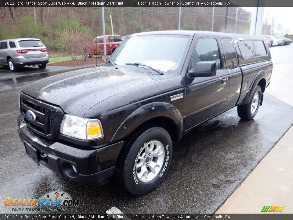 2011 Ford Ranger Sport SuperCab 4x4 Black / Medium Dark Flint Photo #6