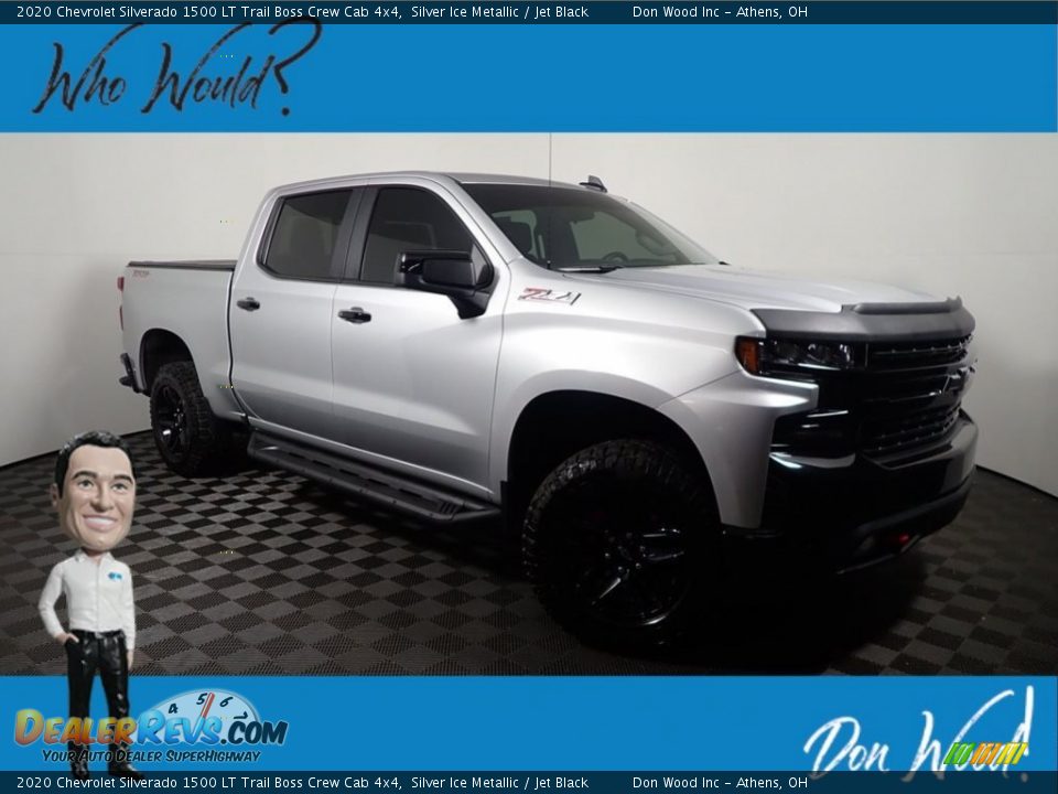 2020 Chevrolet Silverado 1500 LT Trail Boss Crew Cab 4x4 Silver Ice Metallic / Jet Black Photo #1