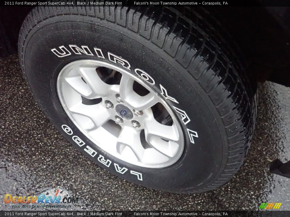 2011 Ford Ranger Sport SuperCab 4x4 Black / Medium Dark Flint Photo #9