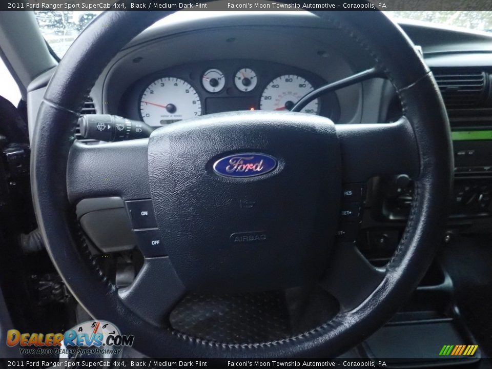 2011 Ford Ranger Sport SuperCab 4x4 Black / Medium Dark Flint Photo #19