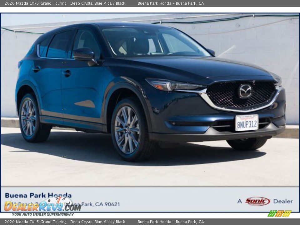 2020 Mazda CX-5 Grand Touring Deep Crystal Blue Mica / Black Photo #1